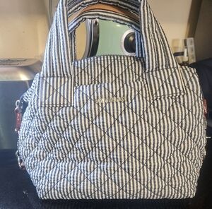 MZ Wallace Small Sutton Seersucker Purse Crossbody